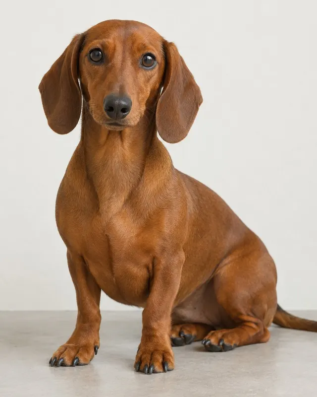 Photo of a red dachshund